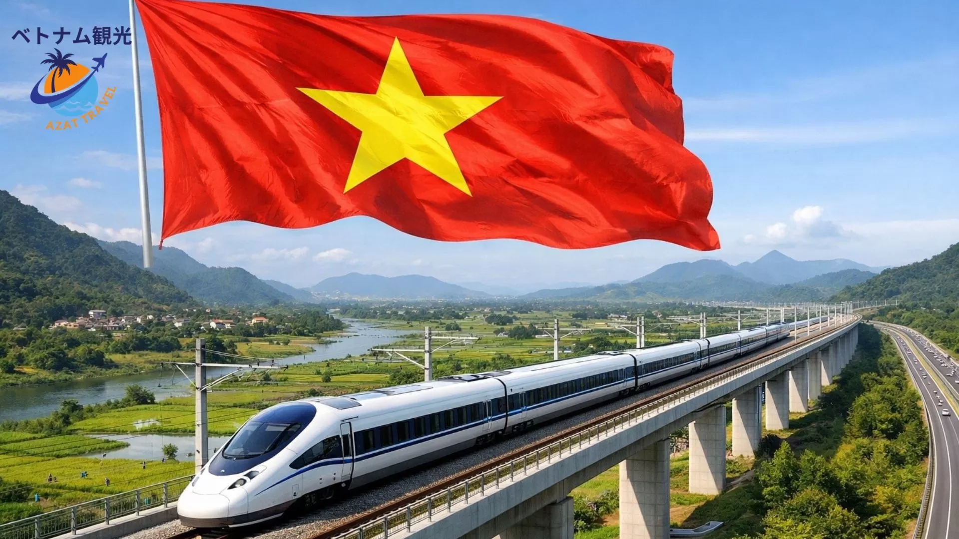 ハノイからハロン湾までの高速鉄道・ハロン湾観光のツアー日本語ガイド付き ハノイからハロンまでの高速鉄道